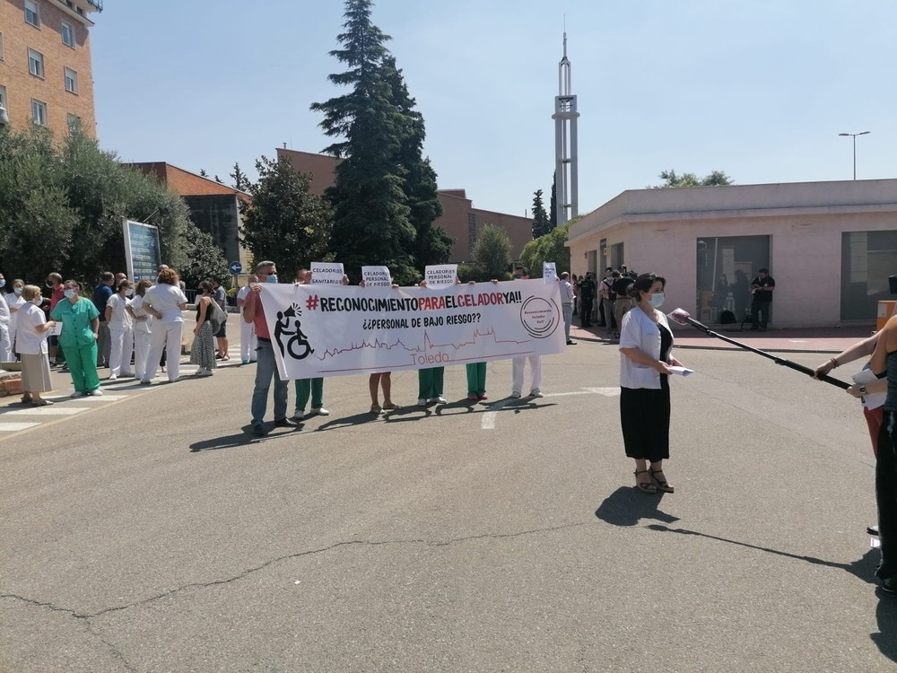 Protestas de los celadores de los cuatro hospitales