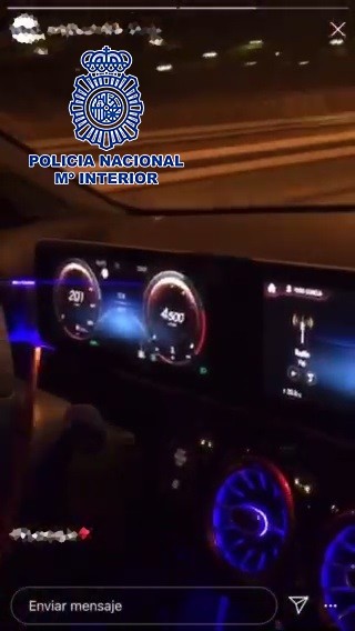 Detenido tras publicar un vídeo conduciendo a 200 km/h