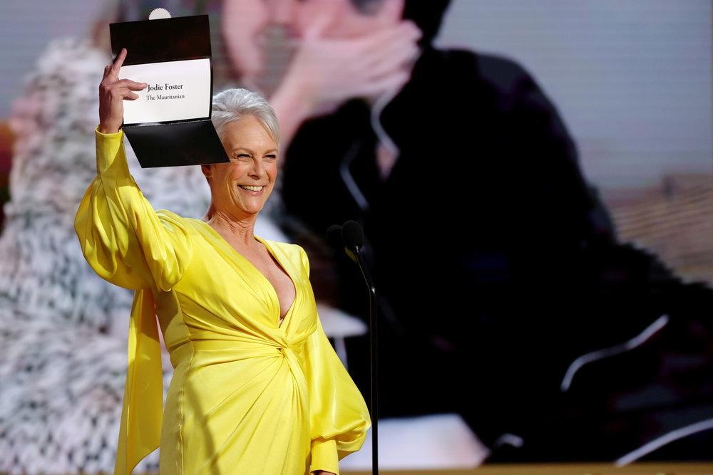 Jamie Lee Curtis is seen in this handout photo from the 78th Annual Golden Globe Awards in Beverly Hills  / NBC HANDOUT