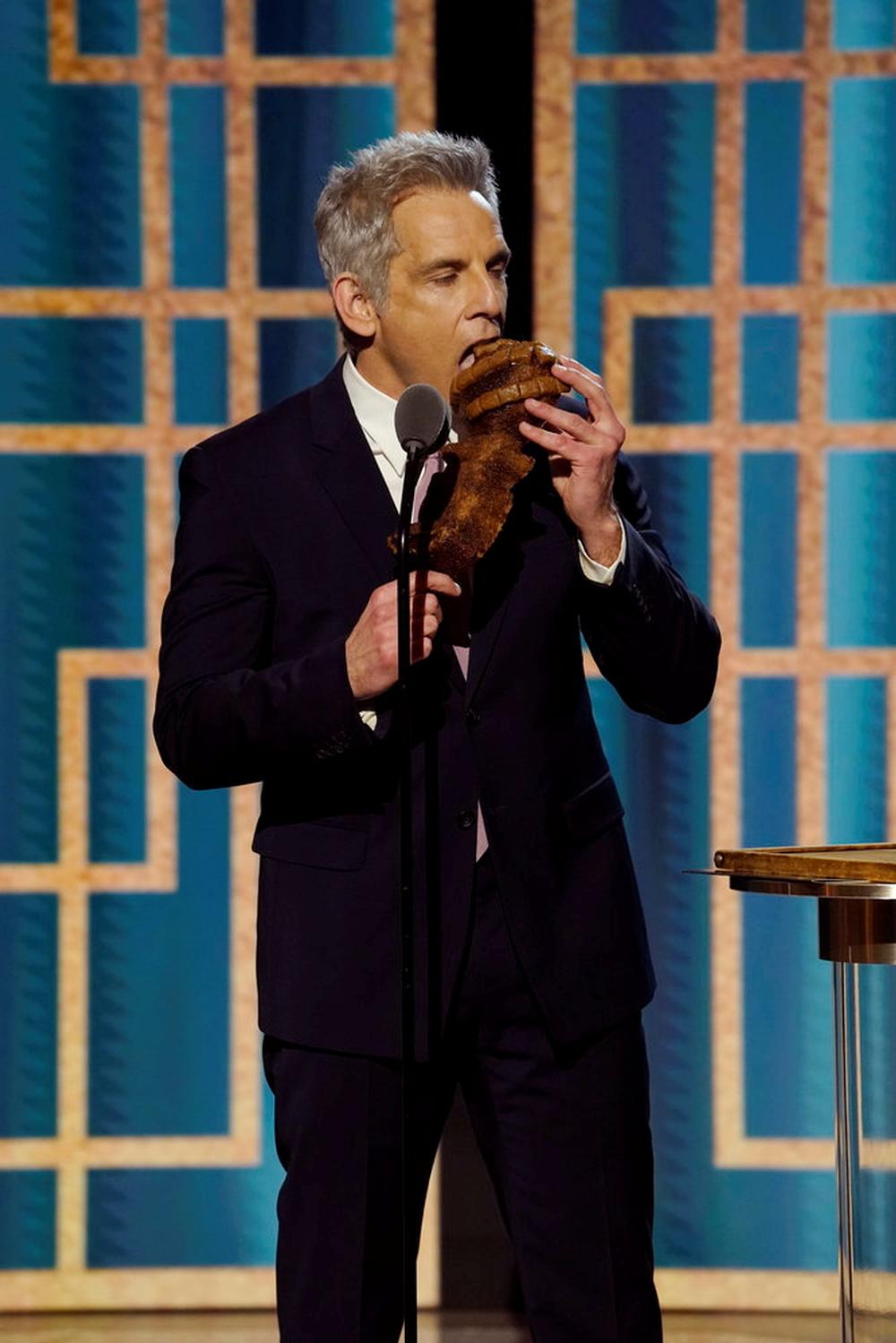 Ben Stiller is seen in this handout photo from the 78th Annual Golden Globe Awards in New York  / NBC HANDOUT