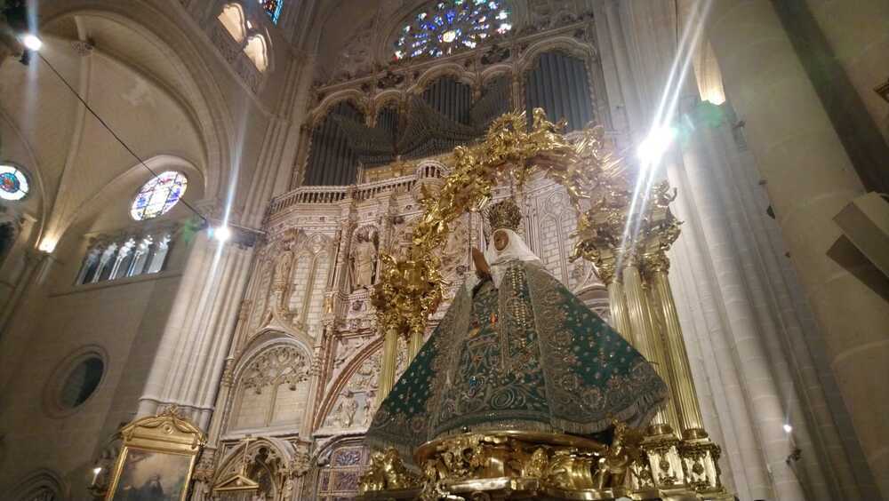 La Virgen del Sagrario presidió hoy la Eucaristía en la Catedral de Toledo.