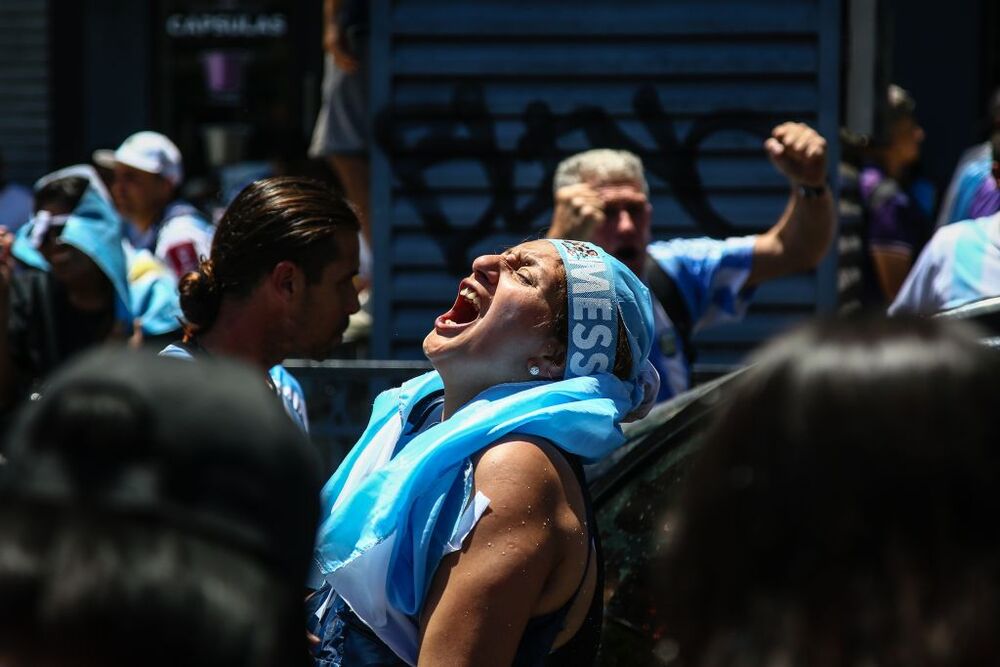 Argentine fans celebrate victory in Buenos Aires, Argentina - 18 Dec 2022  / LAPRESSE