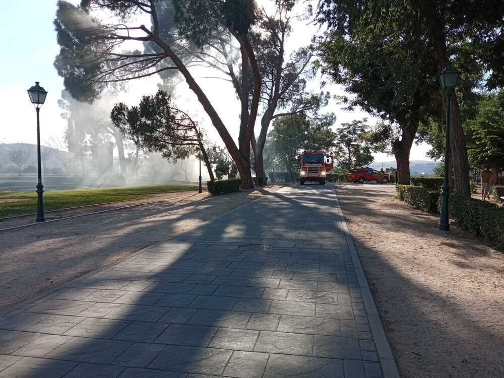 El rodadero del parque de la Vega sufre un incendio