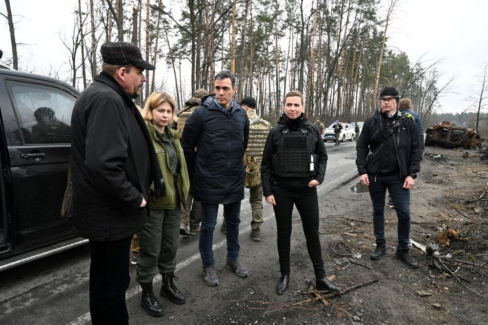 Spanish PM Sanchez visits Borodyanka, in Kyiv region  / MONCLOA/BORJA PUIG DE LA BELLACASA