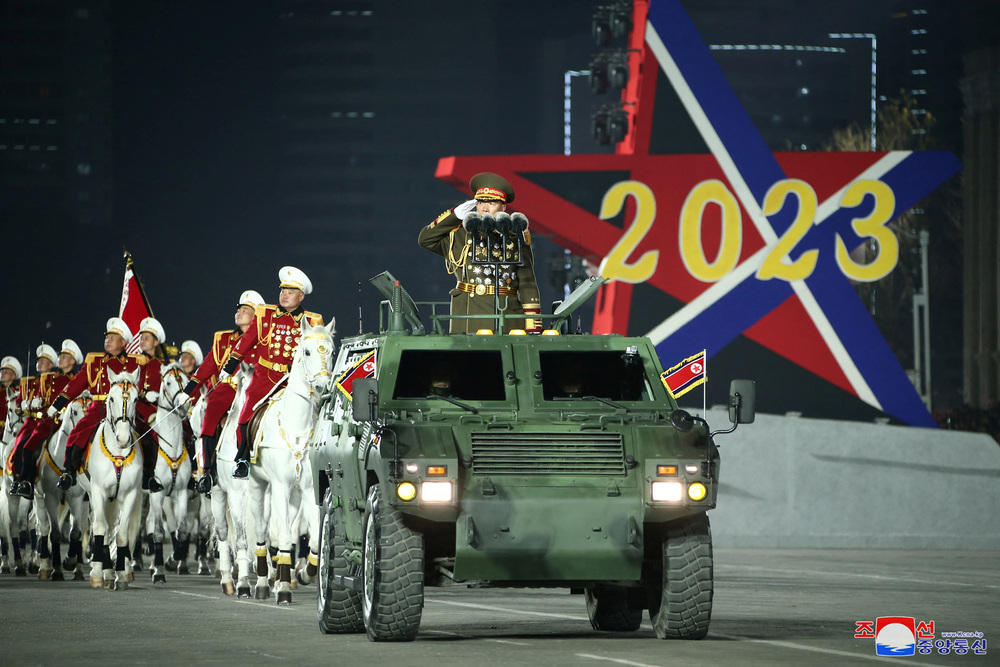 Military parade to mark the founding anniversary of North Korea's army, in Pyongyang  / KCNA