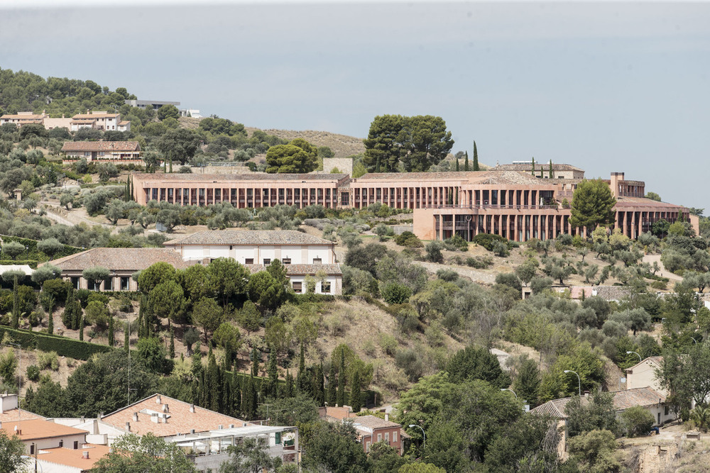 Vista panorámica del hotel cigarral El Bosque, sede de la reunión del PP nacional en Toledo.