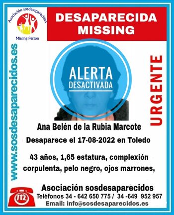 Localizada la mujer desaparecida en Toledo la semana pasada
