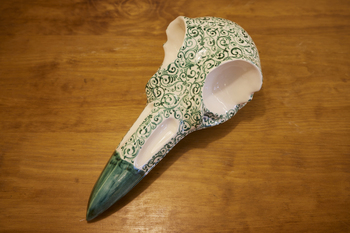 La pieza de cerámica 'Cráneo de cuervo XXL', en Venecia
