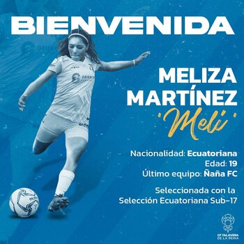 'Meli' Martínez, nueva jugadora del CF Talavera Femenino