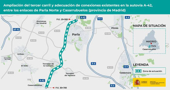 La A-42 tendrá tres carriles desde Casarrubuelos a Madrid