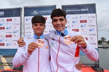 Aguilar y Castilla terceros en el Mundial de Maratón