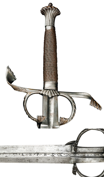 Una espada de 'pitones' de hoja manchega