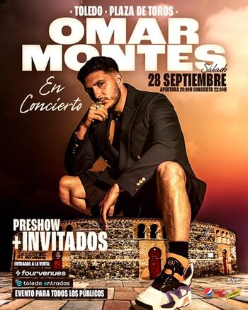 Omar Montes actuará en la plaza de Toros en septiembre