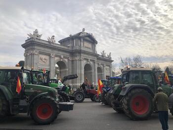 La mayor parte de tractores de la zona no han llegado a Madrid